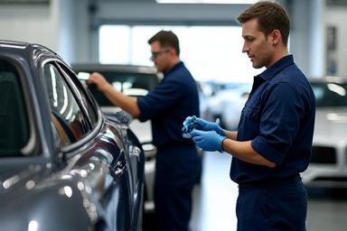Sterling Auto Detailing team at work in the Birmingham studio